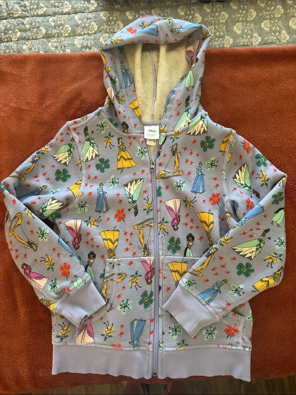 Hanna Anderson Disney Princess Print Zip Hoodie